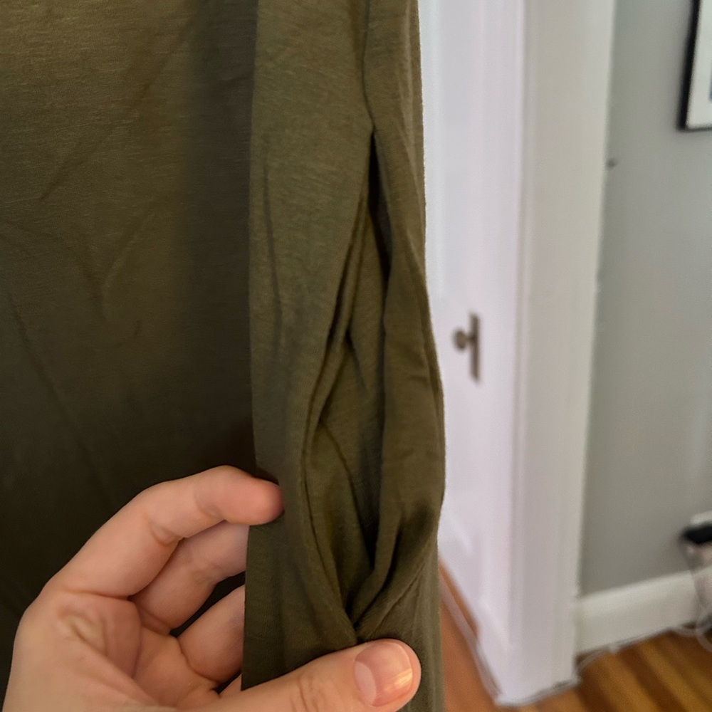 NWT Olive Green Midi Dress - Picture 10 of 12